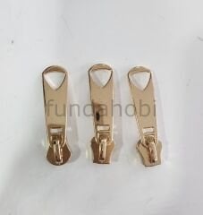 Fermuar Başlığı -ÜçgenGold 1  (Plastik diş fermuarlar İçin alınız)