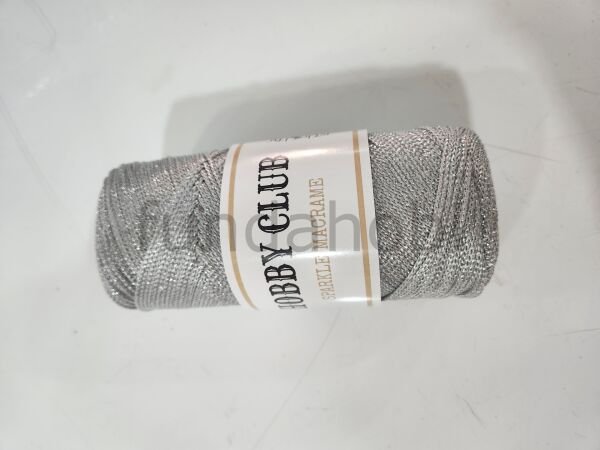 Hobby Club Simli Polyester Makrome Renkli Gri