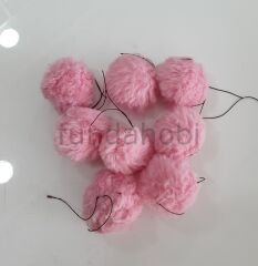 Peluş Ponpon-Pembe 3 cm