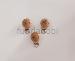 Yuvarlak Fil Baskı Emzik Klipsi (İthal)