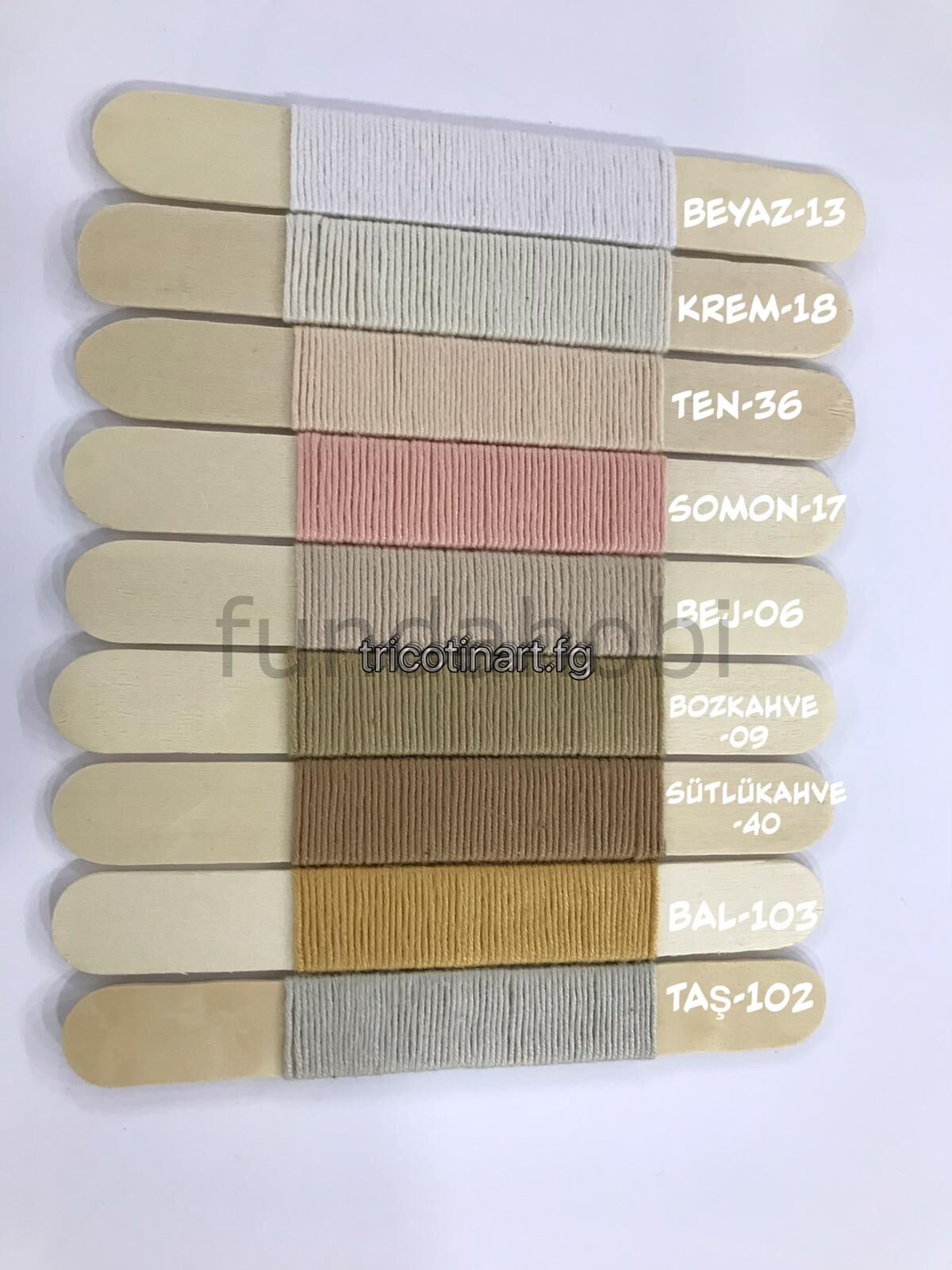 Tricotin Renk Kataloğu - Soft Tonlar
