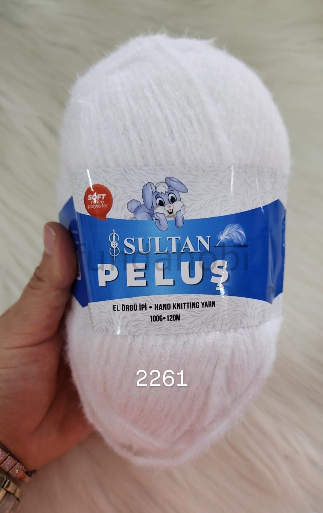 Sultan Peluş İp 2261 beyaz