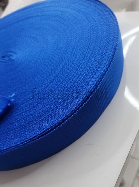 Şerit Kolon Polyester Çanta Askısı 4 cm -Mavi