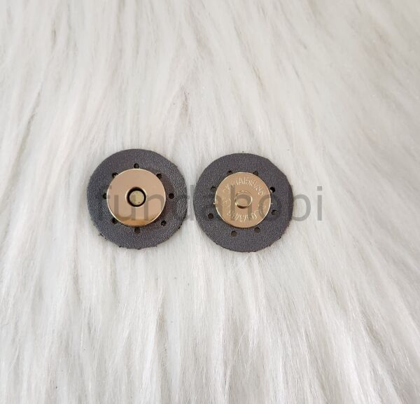 Dikmeli Deri Çıtçıtlar (Gold detaylı) GRİ