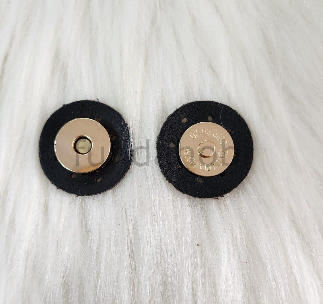 Dikmeli Deri Çıtçıtlar (Gold detaylı) Lacivert