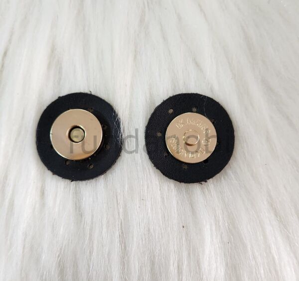 Dikmeli Deri Çıtçıtlar (Gold detaylı) Lacivert