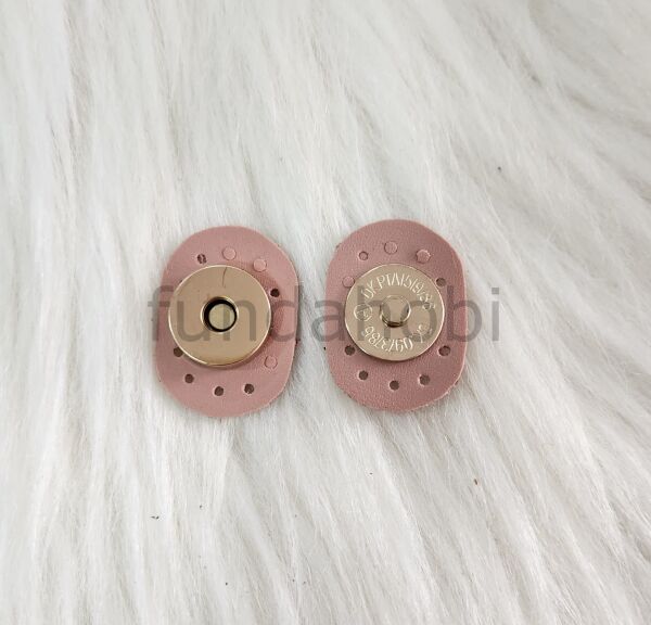 Dikmeli Deri Çıtçıtlar (Gold detaylı) PUDRA