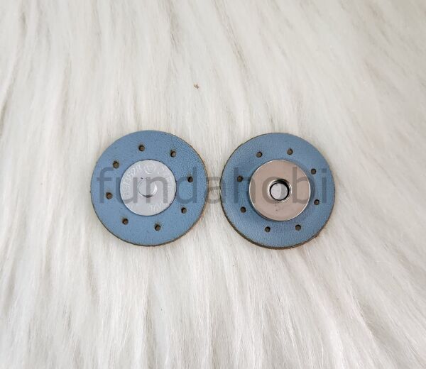 Dikmeli Deri Çıtçıtlar (Gümüş detaylı) BebeMavi