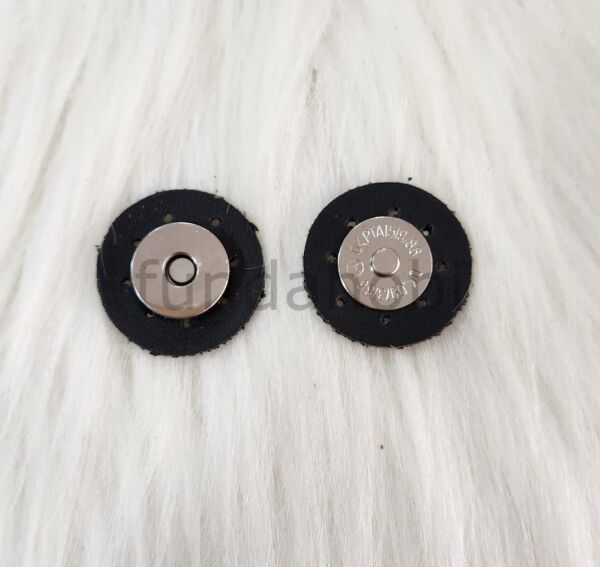 Dikmeli Deri Çıtçıtlar (Gümüş detaylı) SİYAH