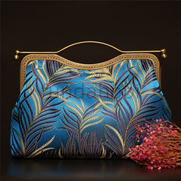 Tutma Saplı Dikmeli Metal Çanta Bursu GRİ