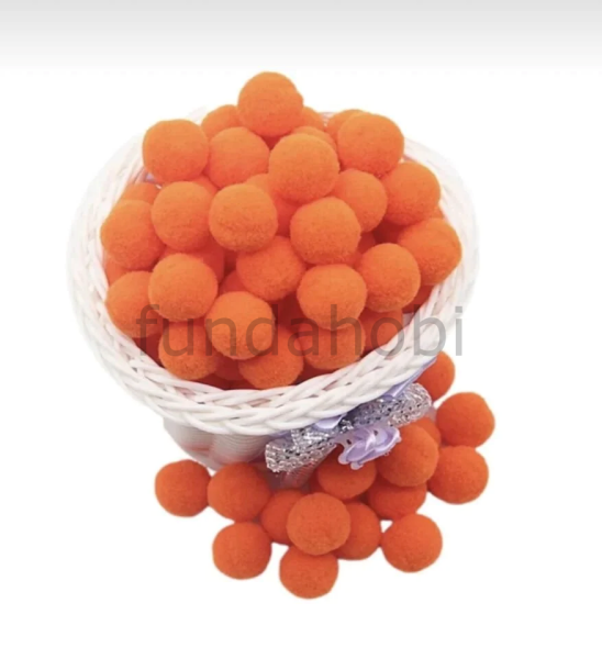 Tekli Ponpon Turuncu 2 cm