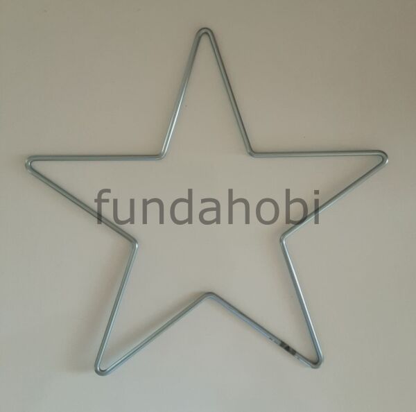 Yıldız Makrome Metal Çember 25X25 CM