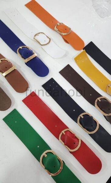 Tokalı Deri Çanta Kapama Kemeri - Çıtçıtlı Dil Kapağı (gold)