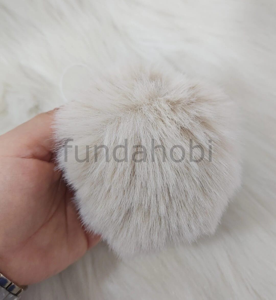 Peluş Ponpon Bej