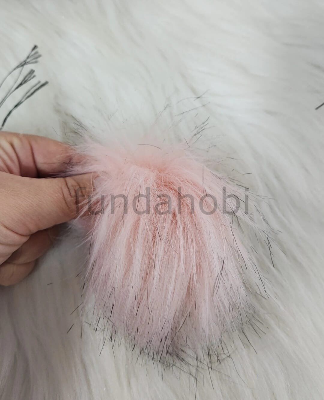 Kürk Ponpon PEMBE