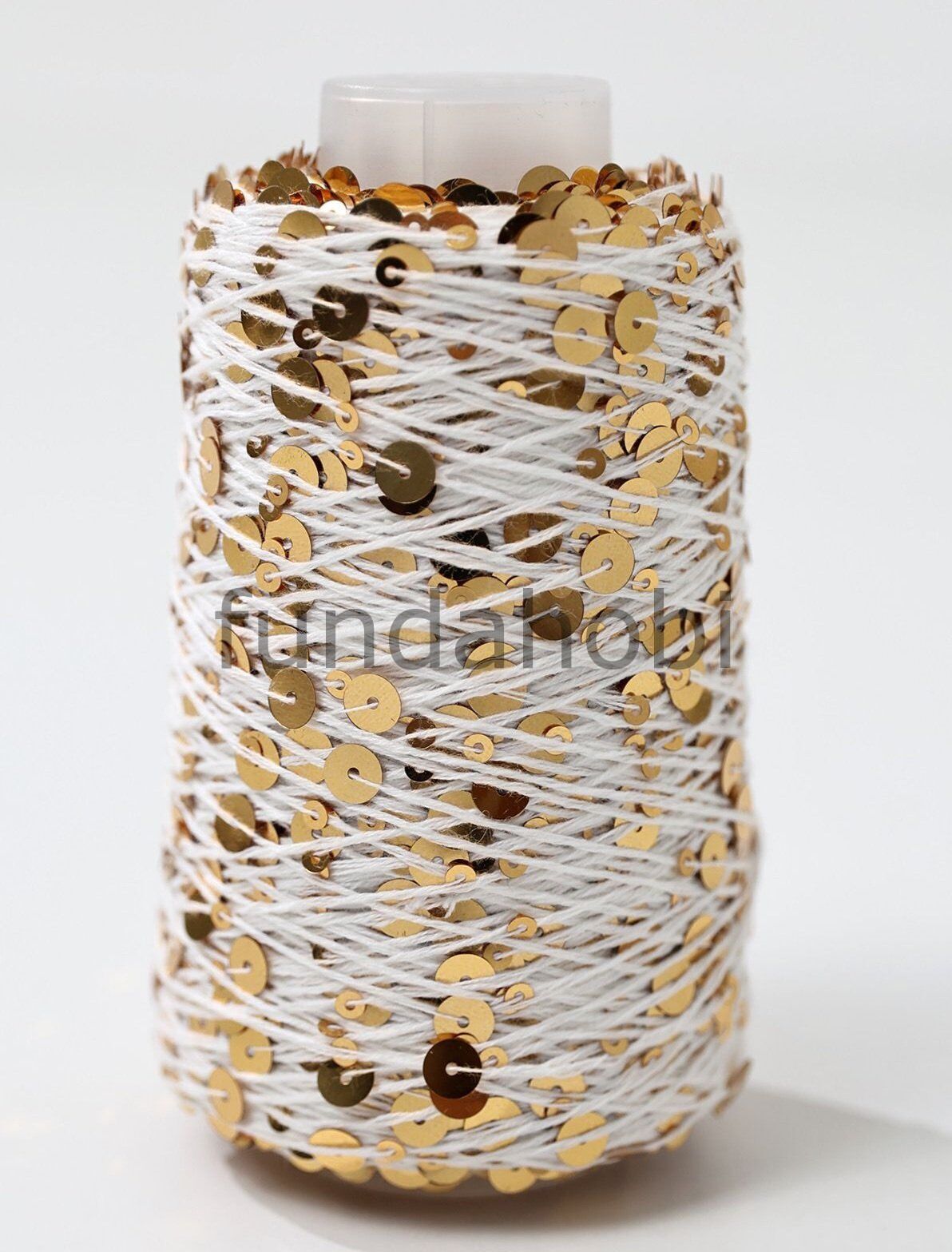 Pullu İp Beyaz-Gold 022