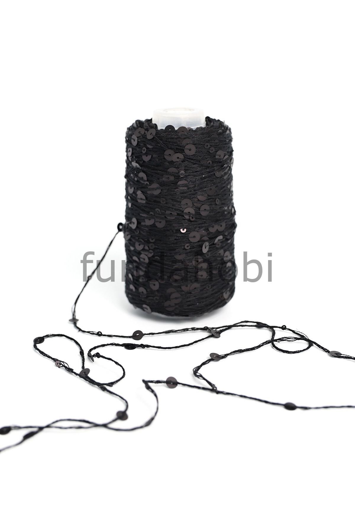 Pullu İp Siyaha Siyah-011