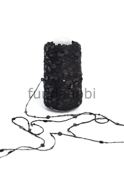 Pullu İp Siyaha Siyah-011