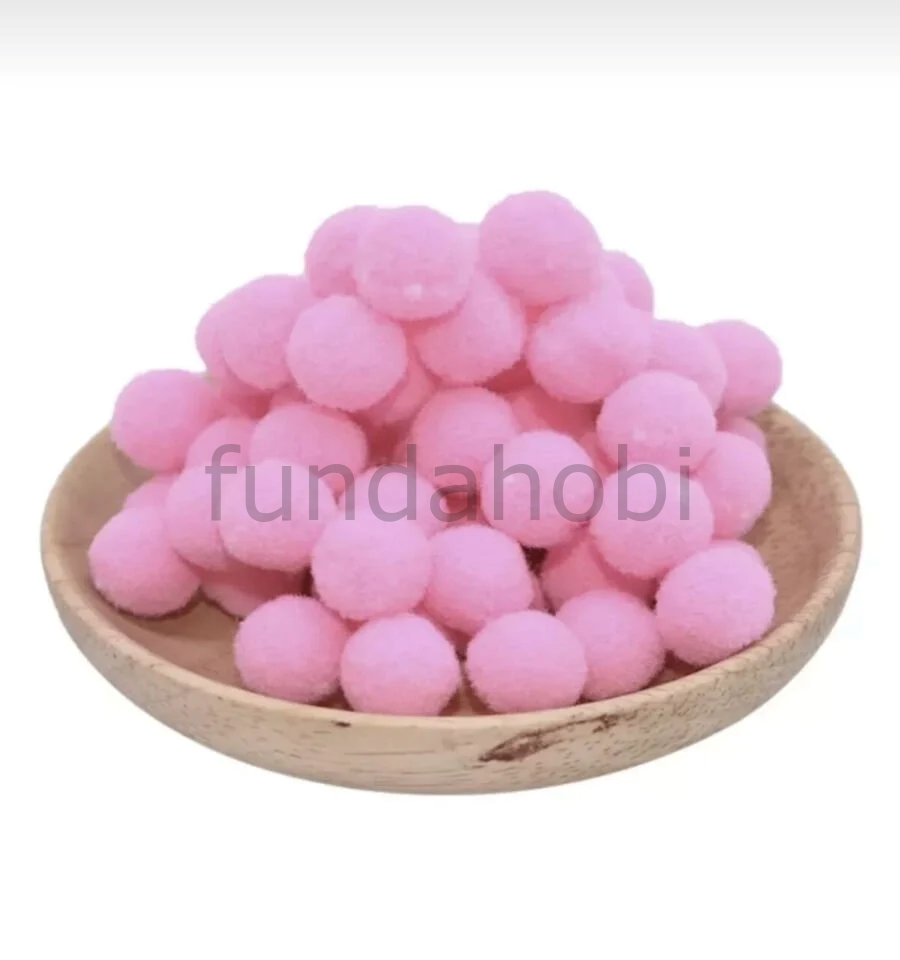 Tekli Ponpon Pembe 2 cm
