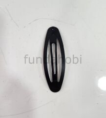 Çıt Çıt Toka Oval -Siyah 6.5 cm