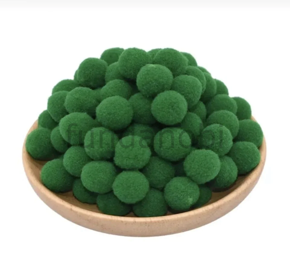 Tekli Ponpon Yeşil 2 cm 50 ADET