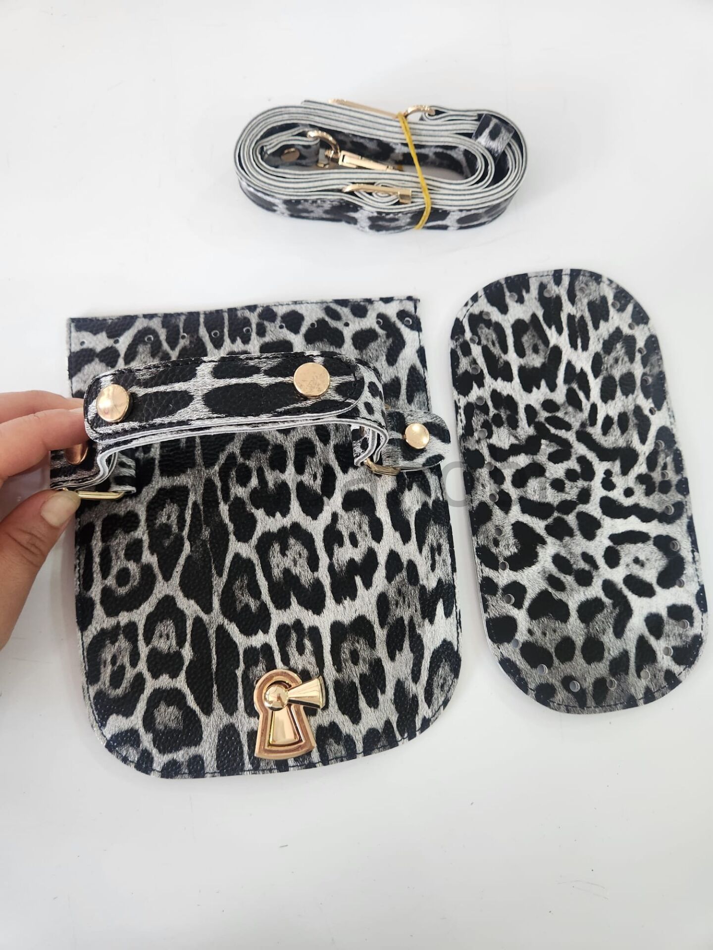 Leopar Desen Çanta Kapak Seti 2