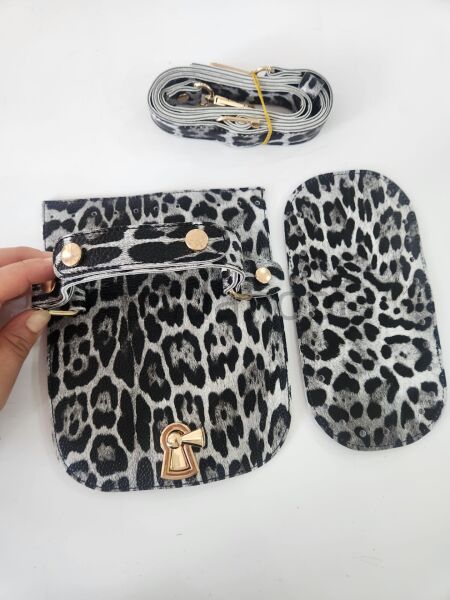 Leopar Desen Çanta Kapak Seti 2