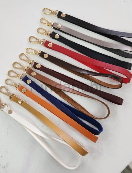 Fundahobi Gold Aparatlı Deri Çanta Elciği - Portföy ve Clutch Çanta Bileklik Sapı