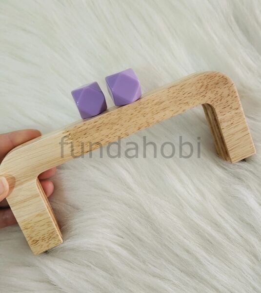 Boncuklu Mıknatıslı&Vidalı Ahşap Burs LİLA