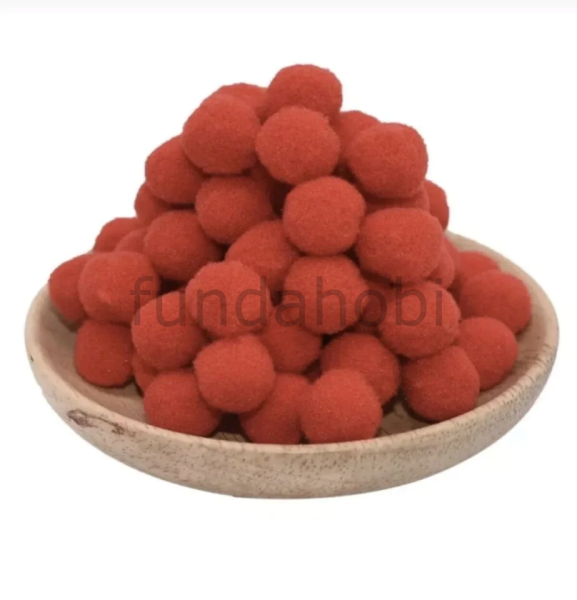 Tekli Ponpon Kırmızı 2 cm