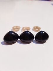 AMİGURUMİ KİLİTLİ BURUN-12 MM SİYAH