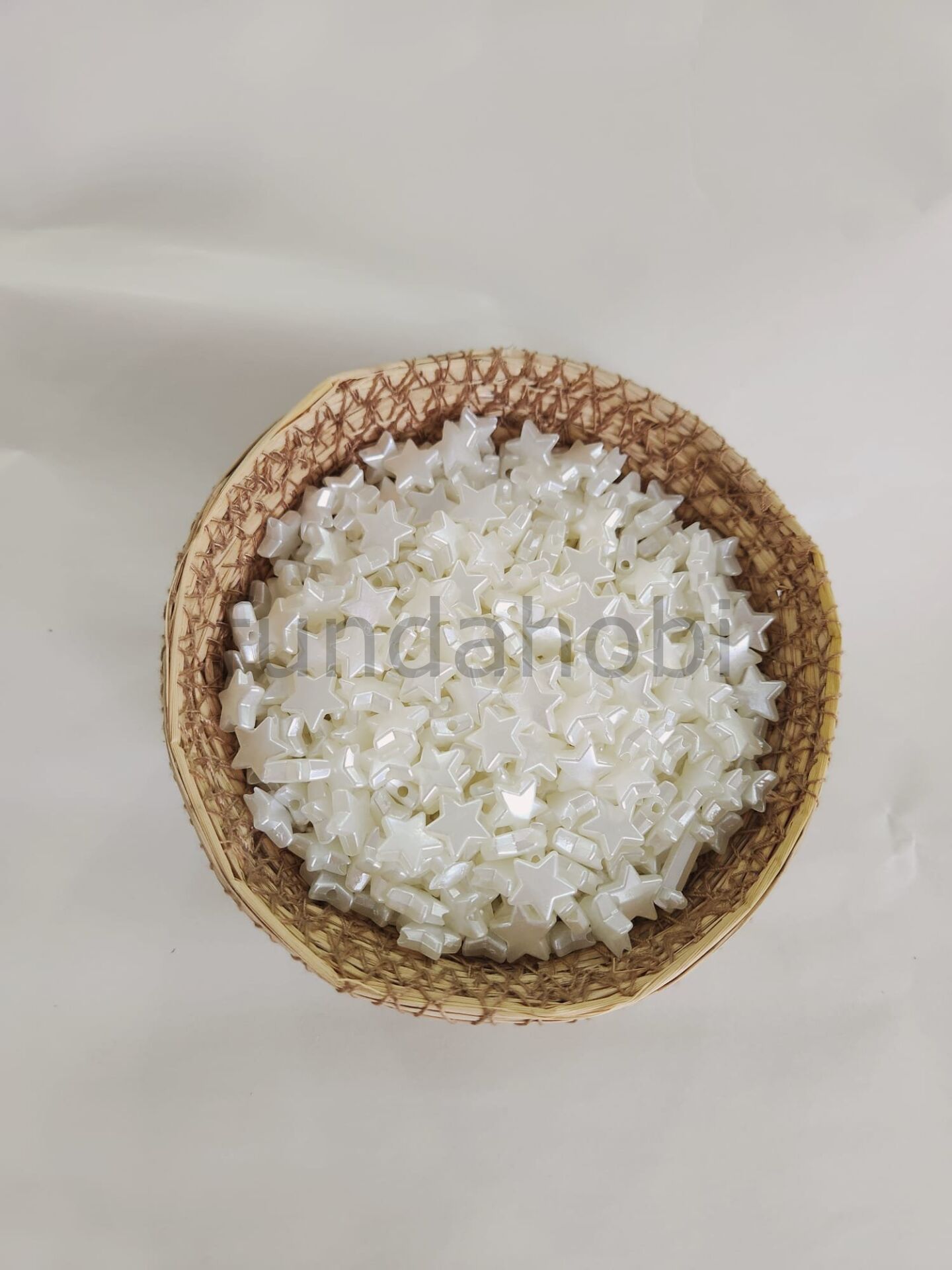 Sedefli Krem Yıldız İnci Boncuk 20 gr