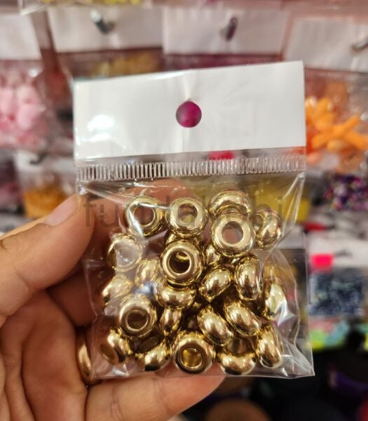 13 mm Büyük Delikli Kuşgözü Akrilik Boncuk (Renk Seçenekli) Gold