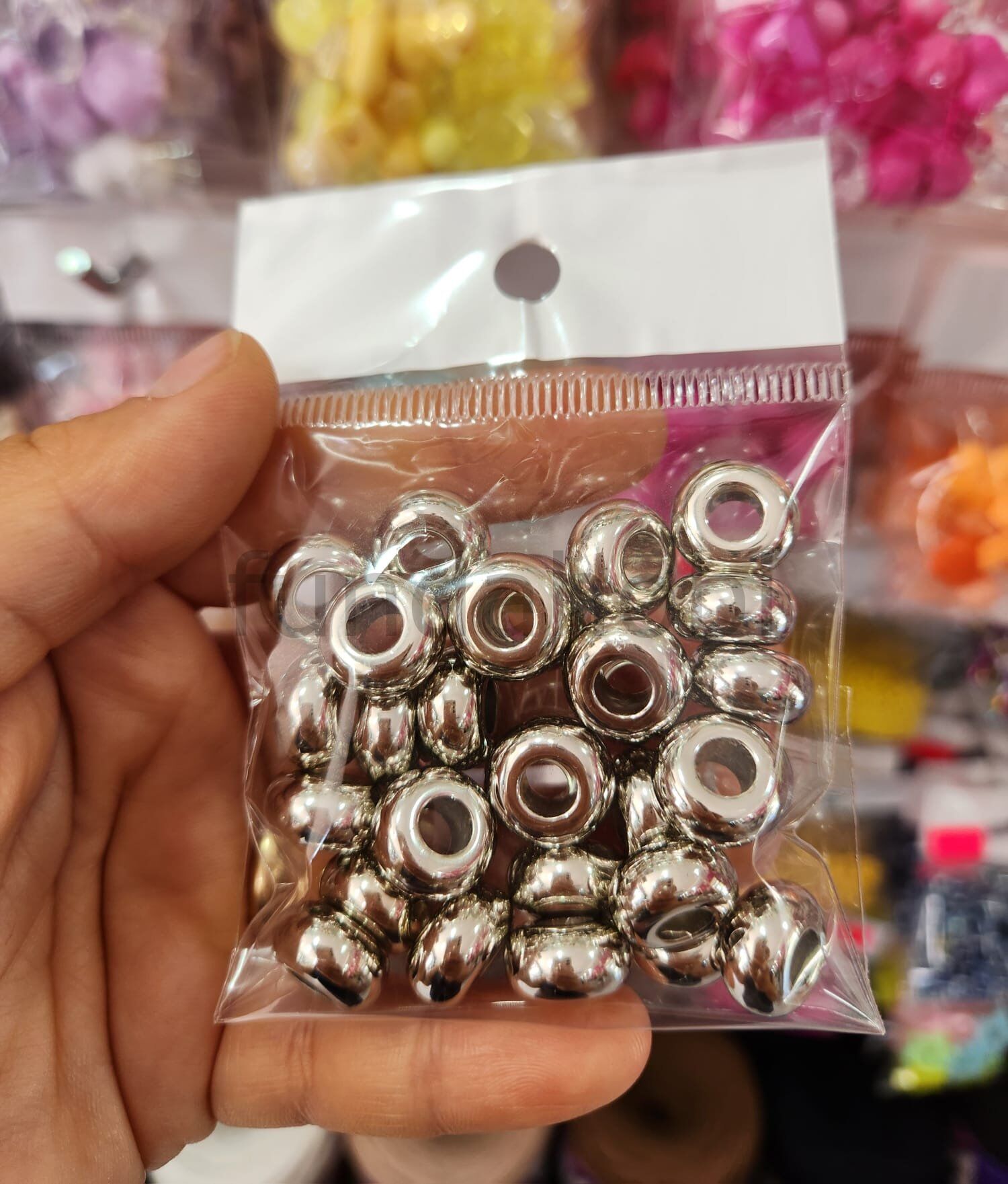 13 mm Büyük Delikli Kuşgözü Akrilik Boncuk (Renk Seçenekli) GRİ