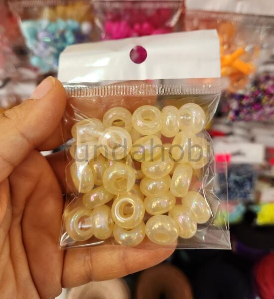 13 mm Büyük Delikli Kuşgözü Akrilik Boncuk (Renk Seçenekli) SARI