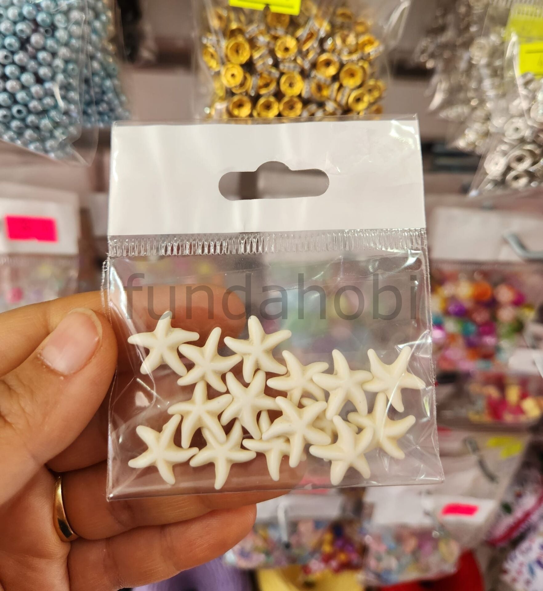 Deniz Yıldızı Plastik Boncuk 15 mm (15 adet)