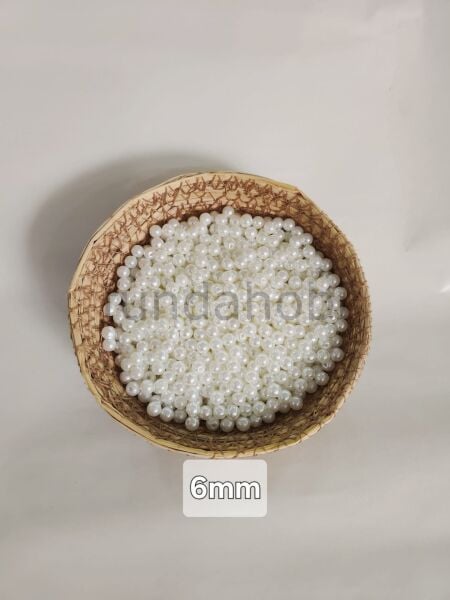6mm Yuvarlak Krem İnci Boncuk 30 gr