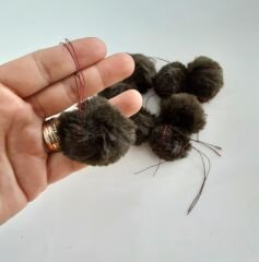 Peluş Ponpon-Haki 3 cm