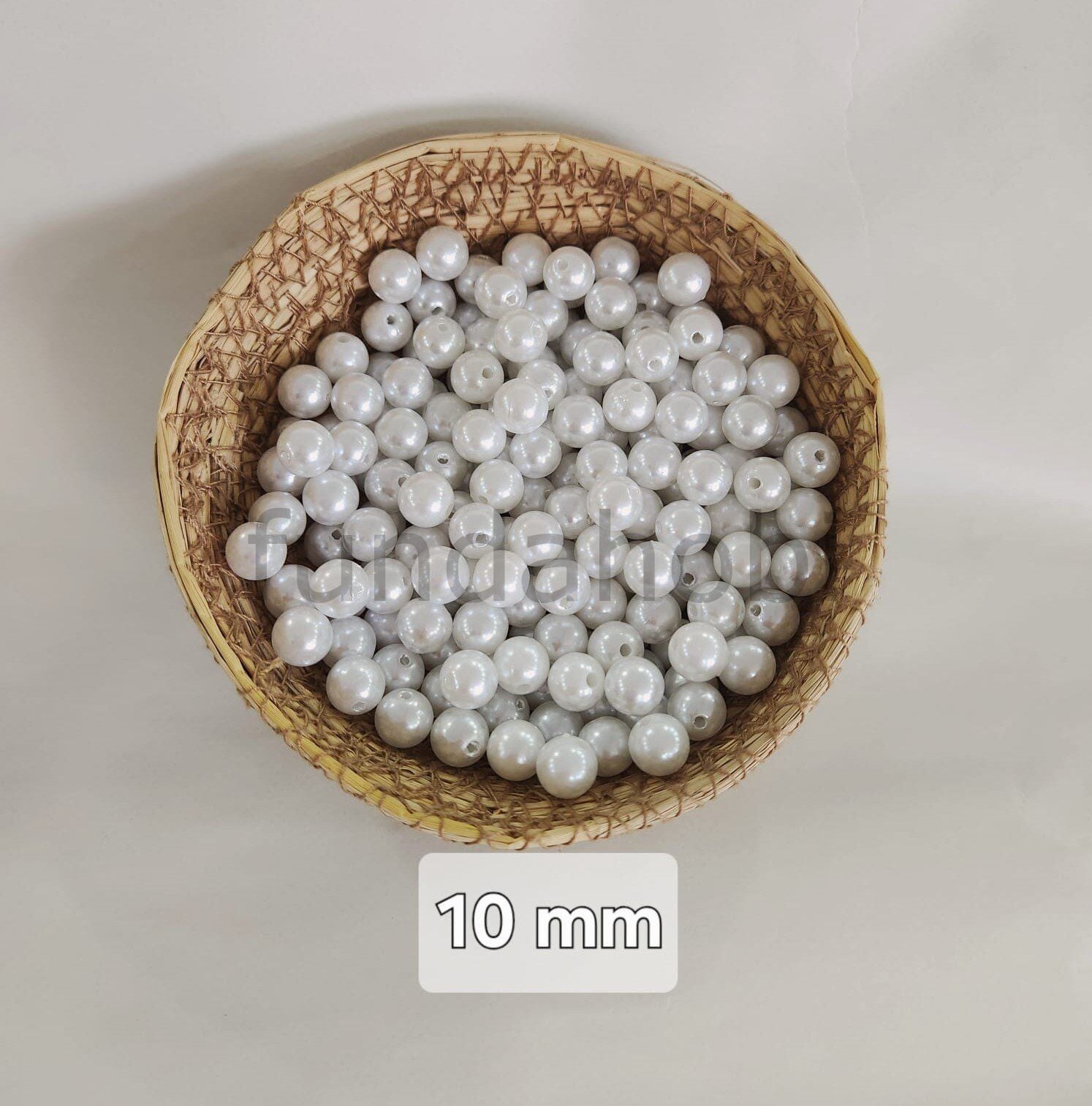 10 mm İnci Boncuk 30 gr BEYAZ